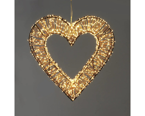 LED hart decoratie om op te hangen met talrijke kleine lichtjes.