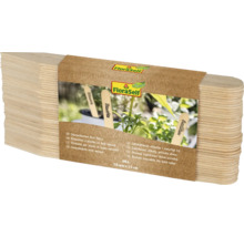 FloraSelf insteeklabels van natuurlijk hout, 40 stuks, 18 millimeter bij 15 centimeter, voor het labelen van planten. FloraSelf Logo.