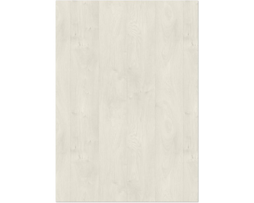 Laminaatvloer in lichte houtlook met fijne nerven en noesten.