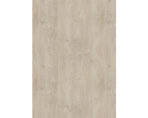 Laminaatvloer in lichte houtoptiek met nerf en noesten.