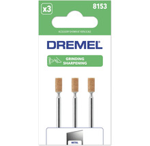 Dremel slijpstenen 8153 voor metaal, drie stuks voor slijpen en scherpen, Dremel Logo
