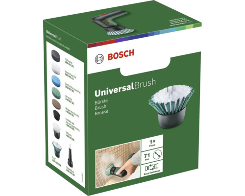 Bosch Logo. Bosch UniversalBrush borstel, reserveonderdeel met een diameter van 71 millimeter en een eenvoudig wisselsysteem.