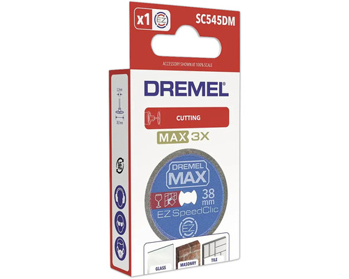 Dremel Max EZ SpeedClic diamantdoorslijpschijf SC545DM voor het snijden van glas, metselwerk en tegels, diameter 38 millimeter.