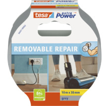 tesa Extra Power Removable Repair tape, 10 meter bij 38 millimeter, grijs, 51 procent hernieuwbare materialen, tesa Logo.