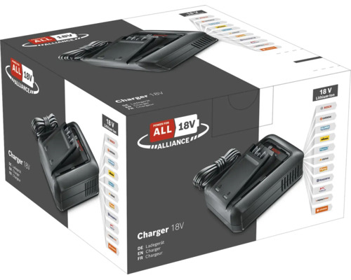 Bosch Power For All Alliance 18 Volt oplader in productverpakking