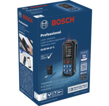 Bosch Professional Laserafstandsmeter GLM 50-27 C in verpakking met Bluetooth, 50 Meter bereik, inclusief beschermetui en accessoires.