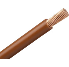 Bruine installatiedraad met soepele koperen kern.