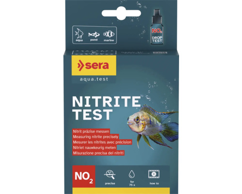 Sera Logo, nitriettest voor aquarium, vijver en zeewater, druppeltest voor nauwkeurige meting van nitriet, voor circa 75 tests.