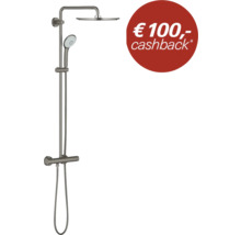 Douchesysteem met regendouche, handdouche en thermostaatkraan inclusief 100 euro cashback actie