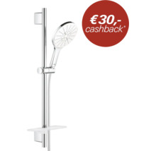 Grohe doucheset met handdouche, glijstang, doucheslang en planchet inclusief 30 euro cashback actie.