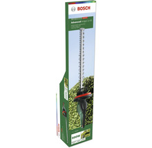 Bosch AdvancedHedgeCut 65 elektrische heggenschaar in verpakking met 500 Watt vermogen en 65 centimeter meslengte.