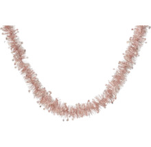 Rosé lametta kerstslinger met sterretjes voor kerstversiering.