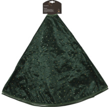 Kerstboomrok van fluweel met kleine gouden sterren, donkergroen