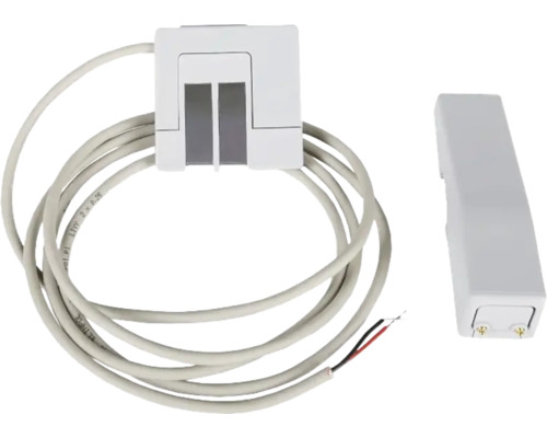 Watersensor met aansluitkabel en behuizing.