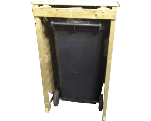 Houten kliko ombouw voor een afvalcontainer