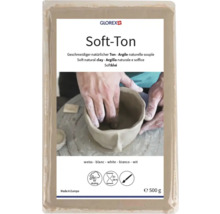 GLOREX Logo, Soft-Ton, zachte natuurlijke klei, luchtdrogend, 500 gram
