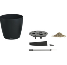 Lechuza All-in-One set plantenbak met bewateringssysteem, scheidingsbodem, watermeter en plantensubstraat.