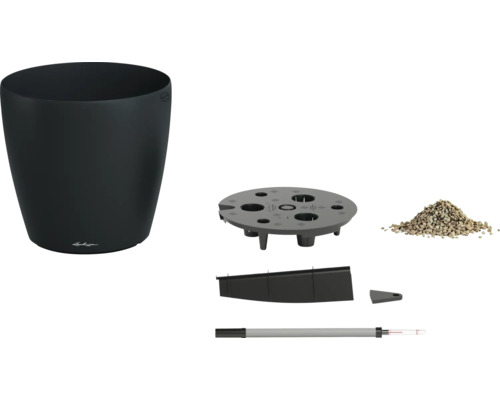 Lechuza All-in-One set plantenbak met bewateringssysteem, scheidingsbodem, watermeter en plantensubstraat.