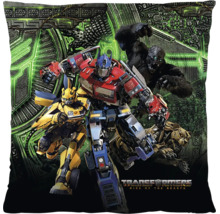 Sierkussen met Transformers Rise of the Beasts thema, met Optimus Prime, Bumblebee, Optimus Primal en Cheetor.