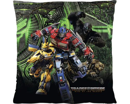 Sierkussen met Transformers Rise of the Beasts thema, met Optimus Prime, Bumblebee, Optimus Primal en Cheetor.