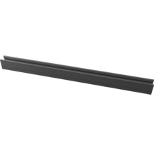 Antracietkleurige montagerail van aluminium voor zichtschermen.