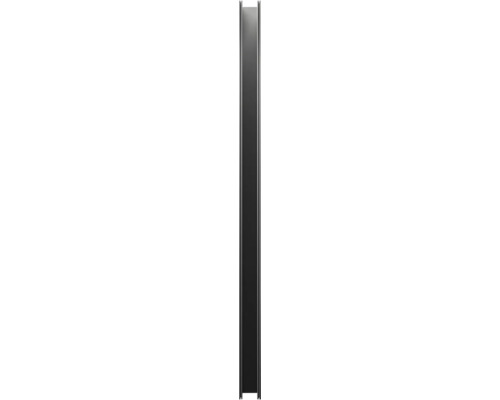 Antracietkleurig metalen U-profiel voor bouw- en montagewerkzaamheden.