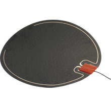 Ronde spiegelverwarmingsfolie met elektrische aansluitkabel.