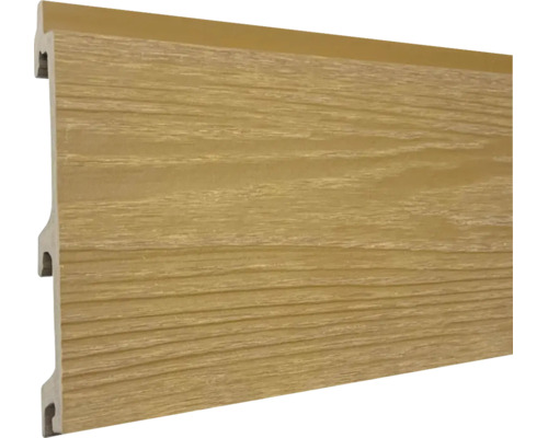 Gevelpaneel met houtlook en mes-en-groefverbinding.