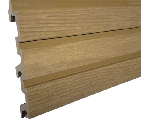 Wandpaneel met houtstructuur en tand-en-groefverbinding.