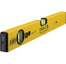 Gele Stabila waterpas Type 70, lengte 40 centimeter, met horizontale en verticale libel.