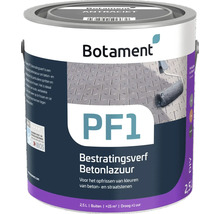 Botament PF1 Bestratingsverf en betonlazuur in antraciet, emmer van 2,5 liter voor buiten.