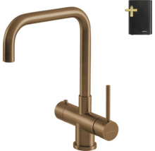 Selsiuz kokendwaterkraan met U-uitloop in bronslook inclusief boiler.