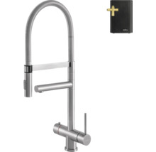 Selsiuz 5 in 1 keukenmengkraan met flexibele uitloop, uittrekbare sproeier en kokendwaterboiler.