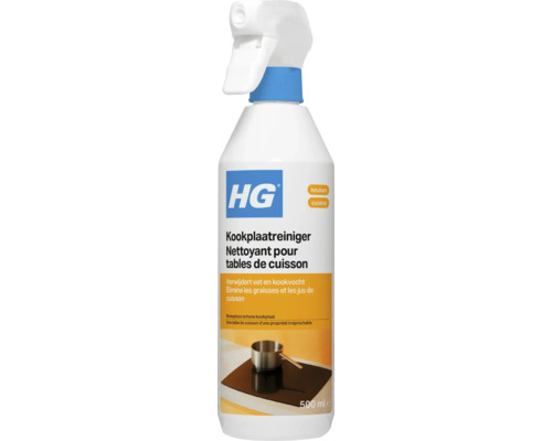 HG kookplaatreiniger in een 500 milliliter spuitfles.