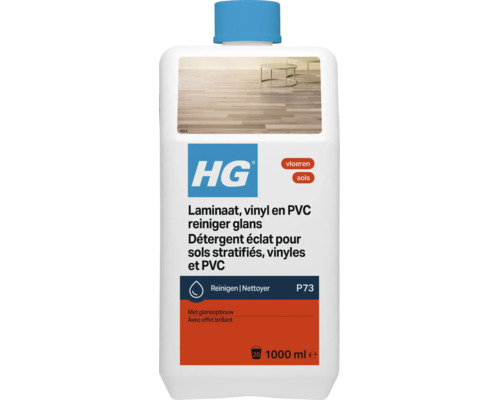 HG Laminaat, vinyl en PVC reiniger glans 1000 milliliter fles.