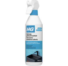 HG Kalkweg gekleurd sanitair, 500 milliliter spuitfles, badkamerreiniger voor kalkverwijdering.