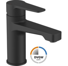 Eéngreeps wastafelmengkraan in mat zwart met DVGW-certificering.