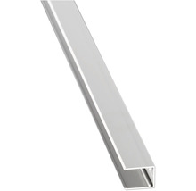 Aluminium profiel met rechthoekige doorsnede en geleiderail.
