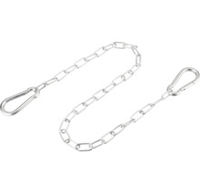 Metalen ketting met twee musketonhaken aan de uiteinden.