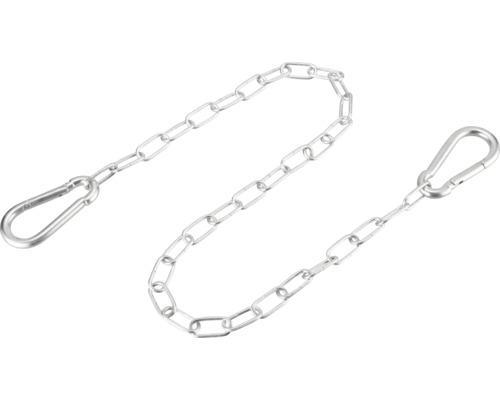 Metalen ketting met twee musketonhaken aan de uiteinden.