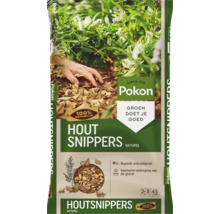Pokon Houtsnippers Naturel, 45 liter, beperkt onkruidgroei en voorkomt uitdroging van de grond, 100 procent natuurlijk.