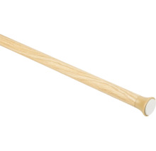 Gordijnroede van hout met ronde eindknop.