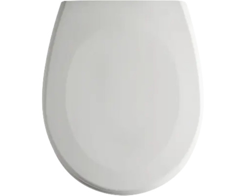 Witte wc-bril met een klassieke ovale vorm.