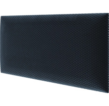 Gestoffeerd wandpaneel met donkerblauwe geweven textuur.
