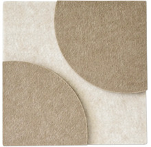 Beige viltglijders, zelfklevend, voor meubels en vloerbescherming.