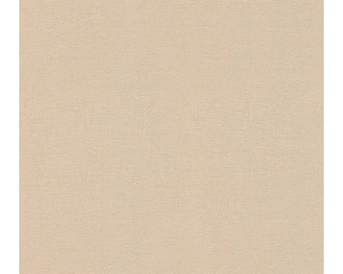 Behang met fijne horizontale structuur in beige.