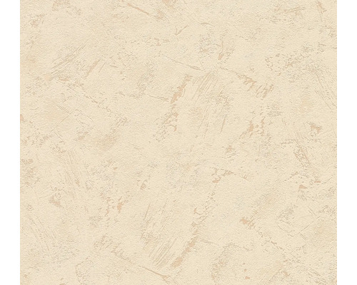 Structuurbehang in beige met pleistereffect