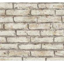 Vliesbehang met baksteenmotief en gestructureerd oppervlak