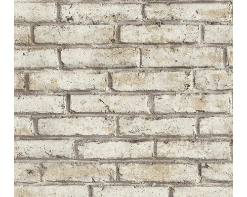 Vliesbehang met baksteenmotief en gestructureerd oppervlak