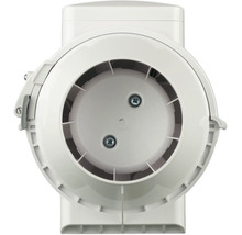Witte kunststof buisventilator voor ventilatie.